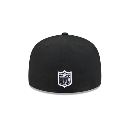 New England Patriots Black and White Basic 59FIFTY Fitted Hat