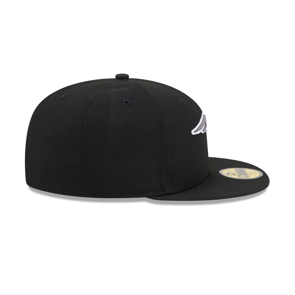 New England Patriots Black and White Basic 59FIFTY Fitted Hat