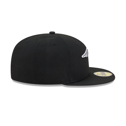 New England Patriots Black and White Basic 59FIFTY Fitted Hat