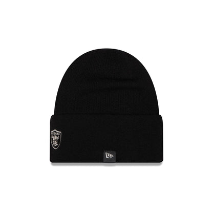 Las Vegas Raiders Cashmere Black Cuffless Knit Beanie Hat