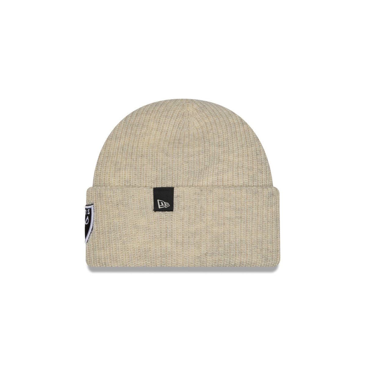 Las Vegas Raiders Woolen Heather Gray Short Cuff Knit Beanie Hat