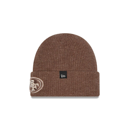 San Francisco 49ers Woolen Tan Short Cuff Knit Beanie Hat