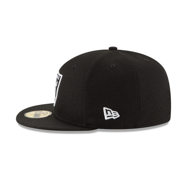 Las Vegas Raiders Black & White 59FIFTY Fitted Hat