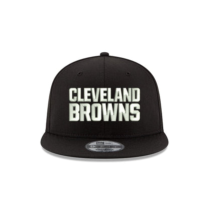 Cleveland Browns Black and White 9FIFTY Snapback Hat
