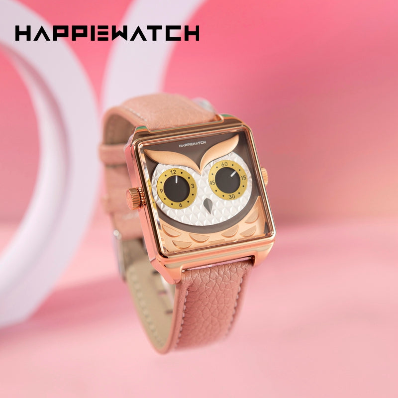 HappieWatch Pink Owl Watch