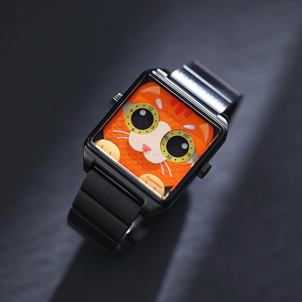 HappieWatch The Ginger Cat A Fiery Orange-Red Watch