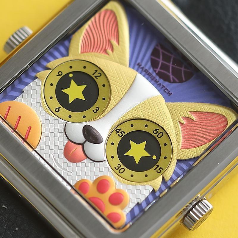 HappieWatch The Corgi Rebel — Modern Dog Watch with Attitude