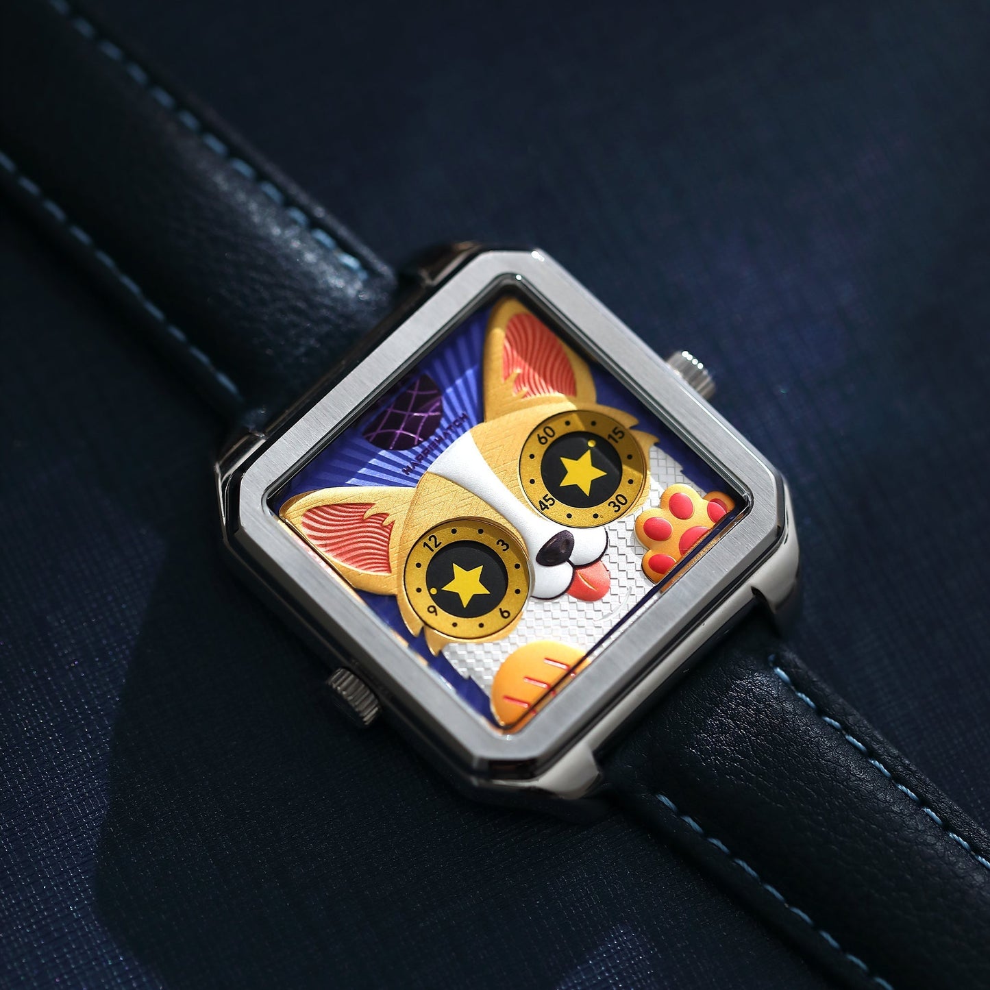 HappieWatch The Corgi Rebel — Modern Dog Watch with Attitude
