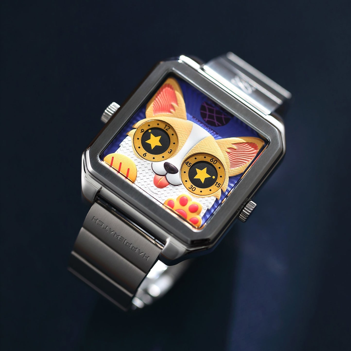 HappieWatch The Corgi Rebel — Modern Dog Watch with Attitude