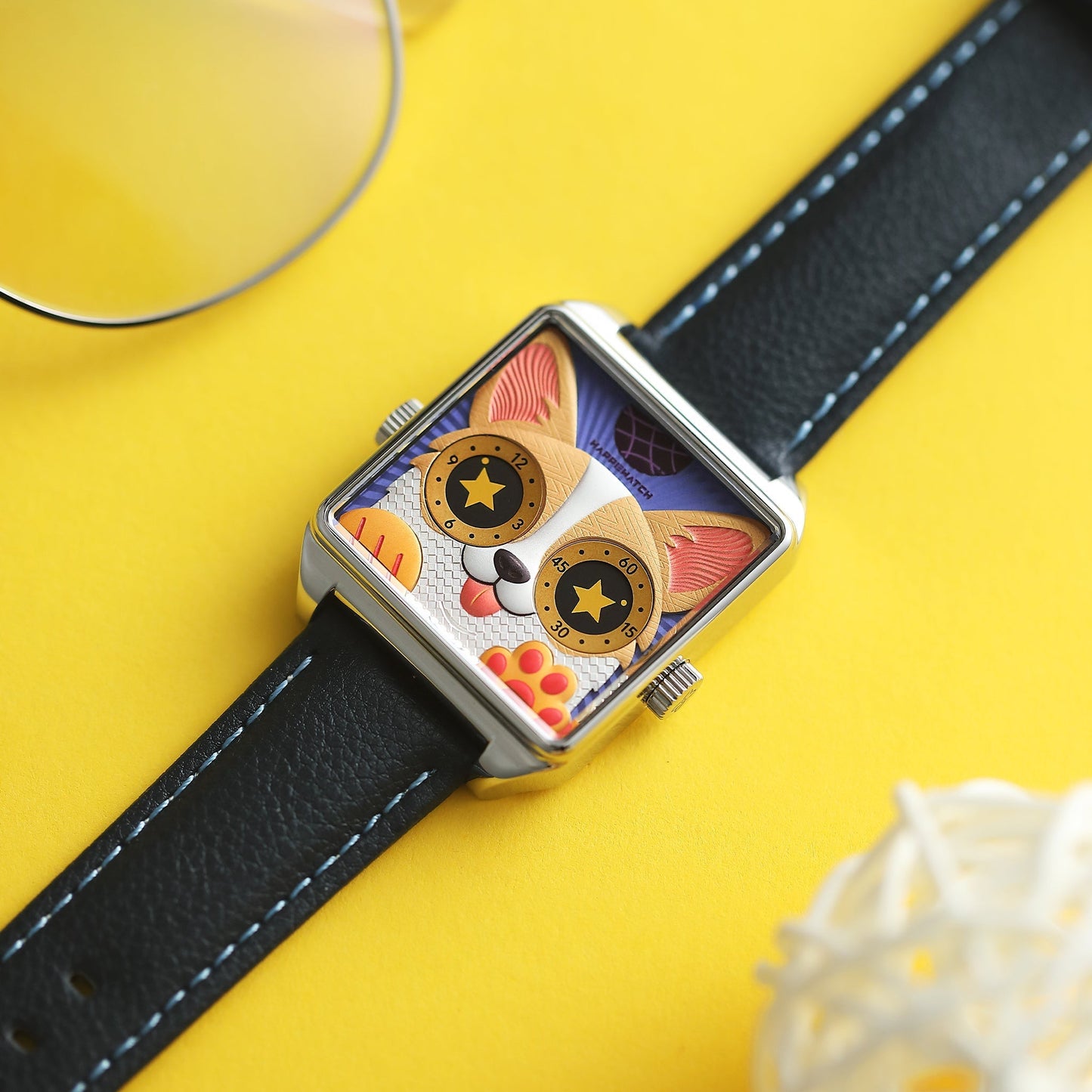 HappieWatch The Corgi Rebel — Modern Dog Watch with Attitude