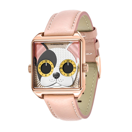 HappieWatch The Duchess – Pink Bulldog Watch for Bold Queens
