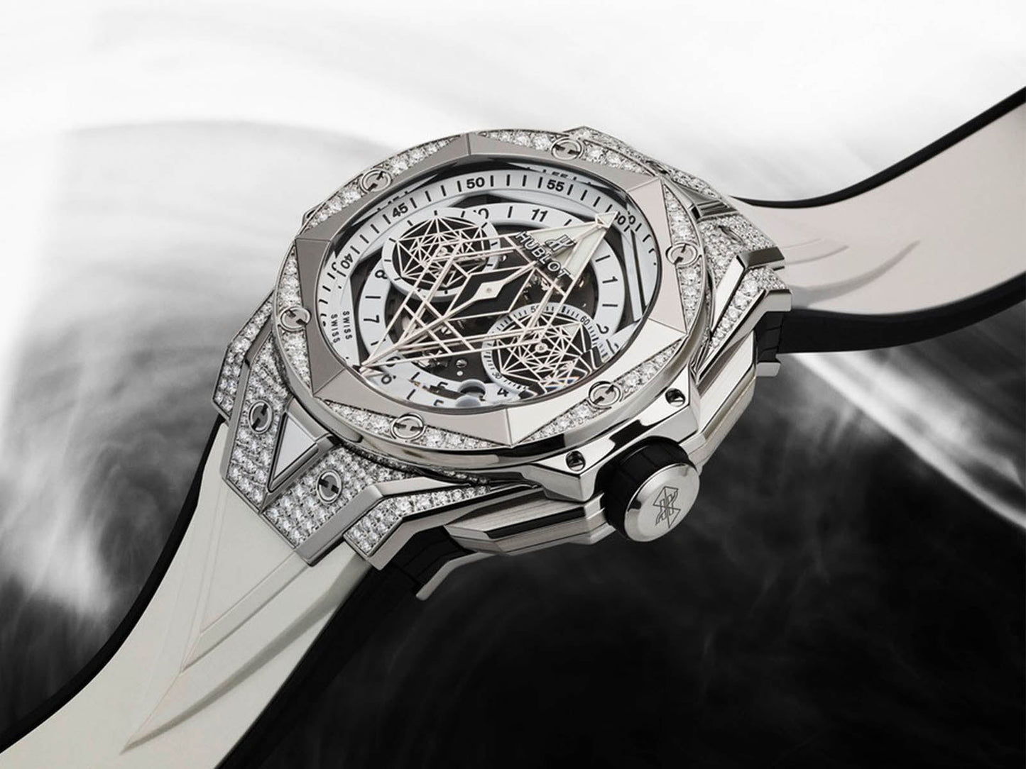 Automatic  White Pavé Dial Men-s Watch 45mm 418.NX.2001.RX.1604.MXM20