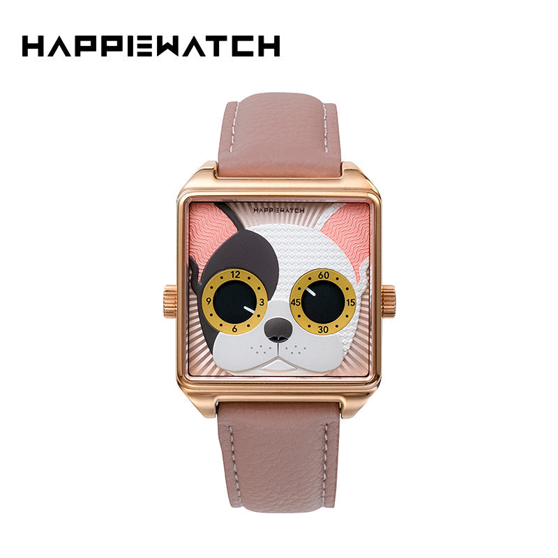 HappieWatch The Duchess – Pink Bulldog Watch for Bold Queens