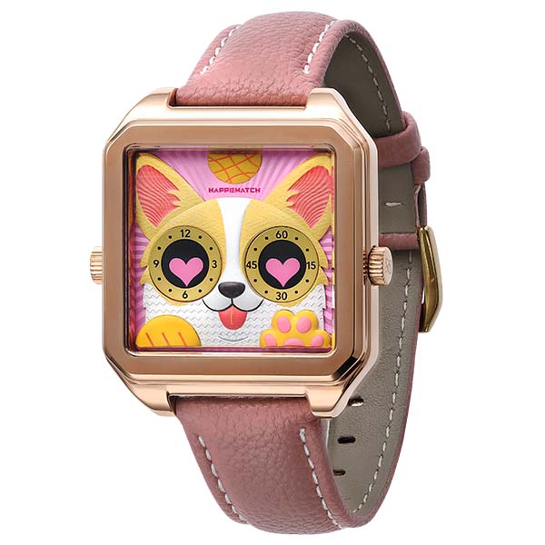 HappieWatch The Corgi Charming Dog Watch in Pink