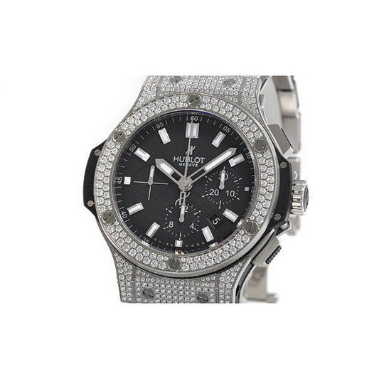 Big Bang Black Dial Chronograph Stainless Steel Diamond Pave Men-s Watch 301SX1170SX2704
