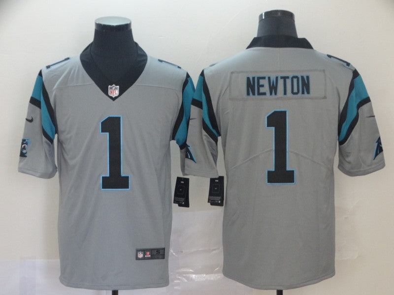 Men’s Carolina Panthers Cam Newton #1 Gray Inverted Legend Jersey