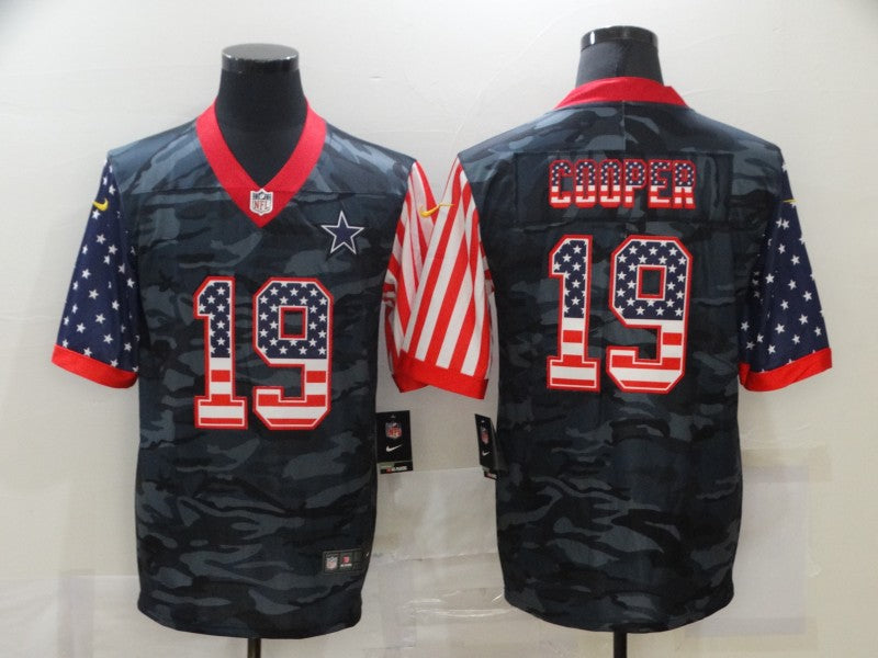 Men’s Dallas Cowboys Amari Cooper #19 Gray Camouflage Jersey
