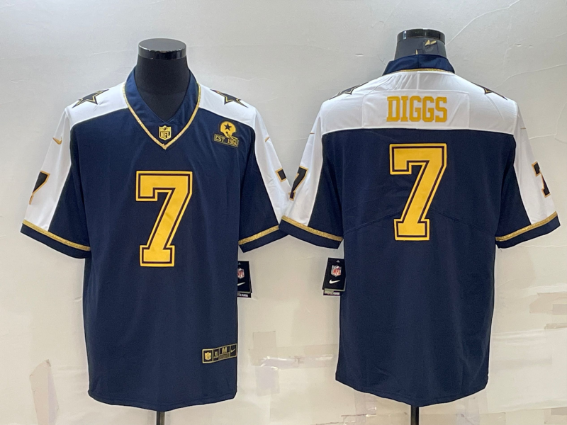 Men’s Dallas Cowboys Trevon Diggs #7 Navy Jersey